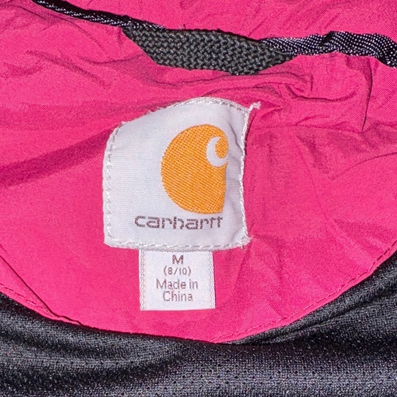 Gently Loved Women’s Carhartt Burgundy Hooded Jacket - Picture 7 of 14